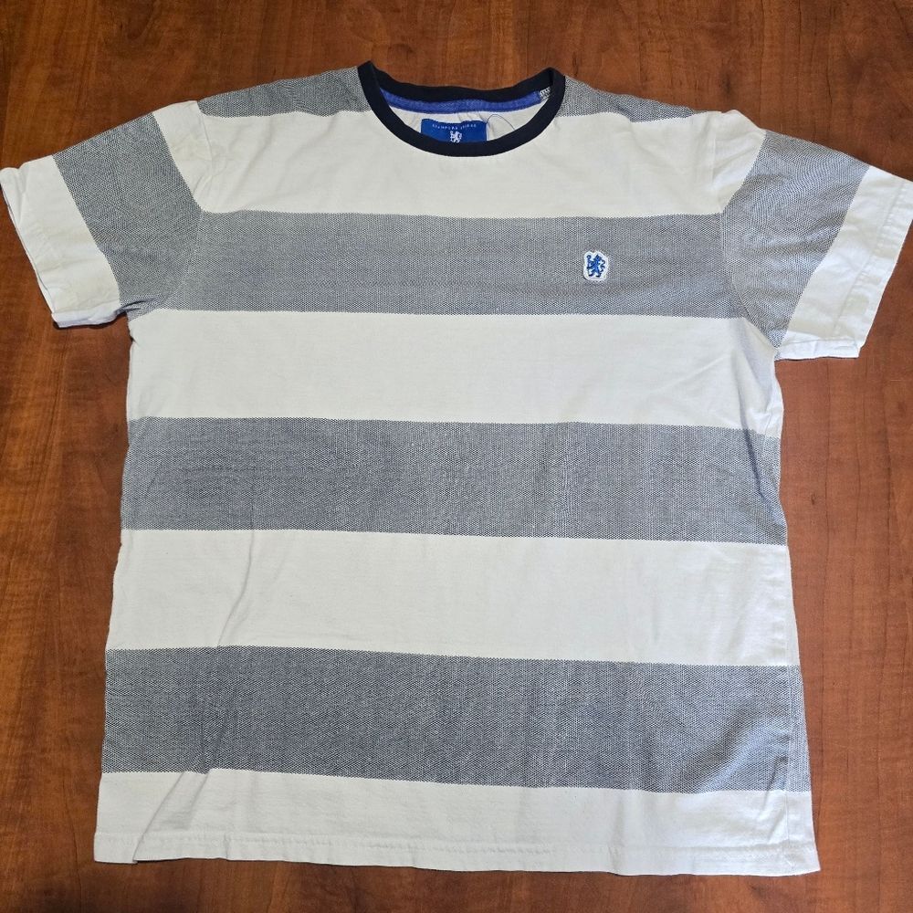 Chelsea FC Chelsea Collection Big Block Stripe Short Sleeve Crew Neck Tee M